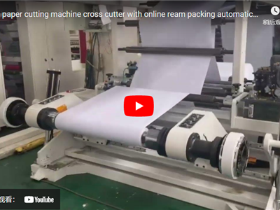 A4/A3 paper cutting machine cross cutter with online ream packing automatic high speed high capacity